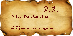 Pulcz Konstantina névjegykártya